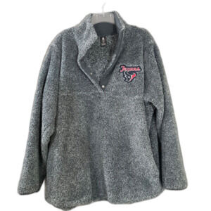 NFL HOUSTON TEXANS  1/4 Snap Sherpa Long Sleeve Pullover Women's XXL mock neck